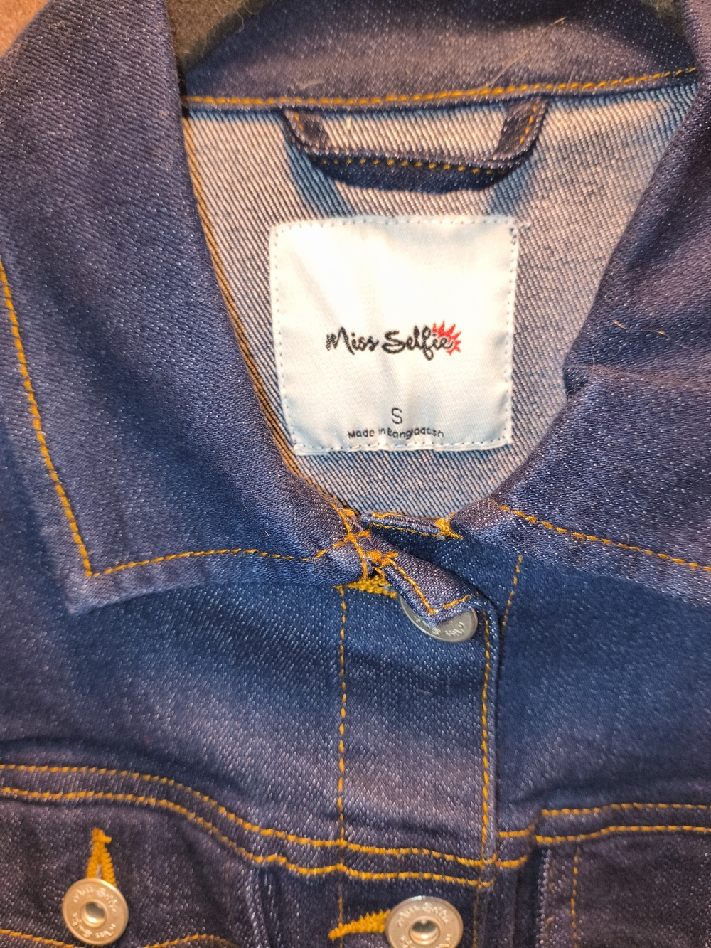 Miss Selfie Women's Dark Blue Denim Jacket